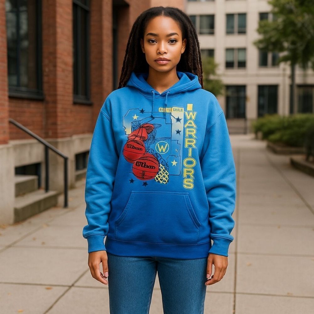 NBA Golden State‎ Warriors Blue Gradient Hoodie, Size XXL, NWT